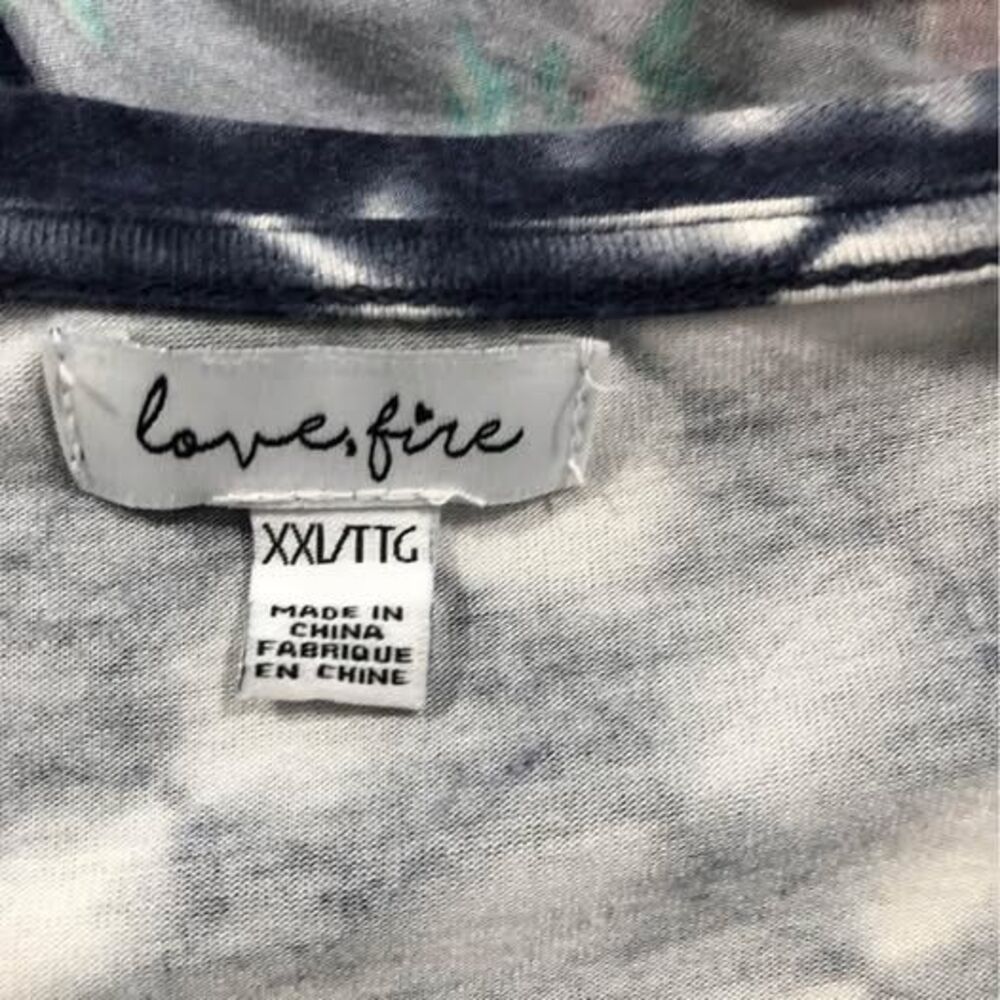 Dress 2X Love Fire Boutique Sleeveless Black & White XXL Bleached Tie Dye C5460 - Picture 5 of 6